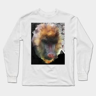 Mandril baboon monkey Long Sleeve T-Shirt